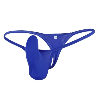 Solid Color Bulge Pouch G-string - Image 4