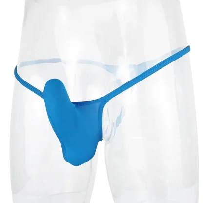 Solid Color Bulge Pouch G-string - Image 6