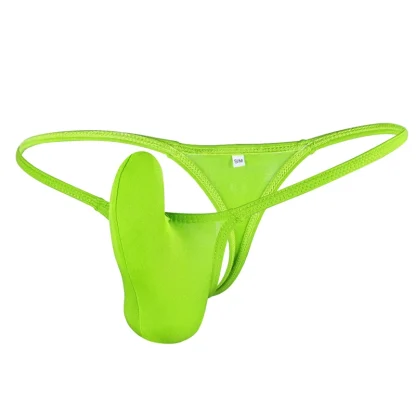 Solid Color Bulge Pouch G-string - Image 3