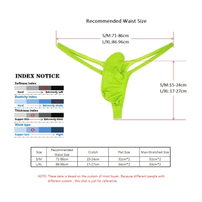 Solid Color Bulge Pouch G-string - Image 7