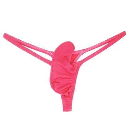 Solid Color Bulge Pouch G-string - Image 5