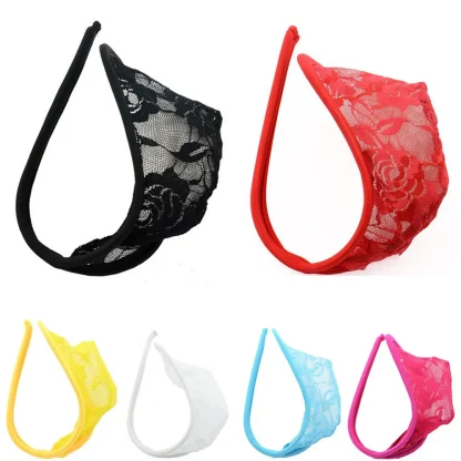 Sheer Lace Bulge Pouch C-string - Image 6