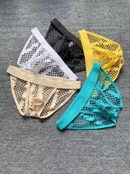 High Elasticity Fishnet Briefs - Image 7