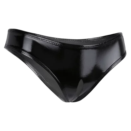 Sexy Glossy Crotchless Panties - Image 2