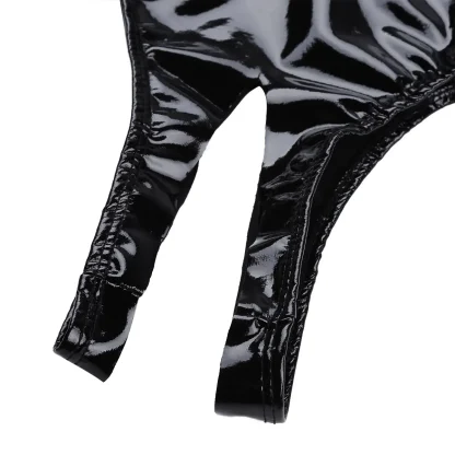 Sexy Glossy Crotchless Panties - Image 3