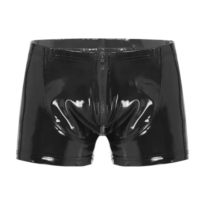 Zip Crotch Shiny Boxer Brief - Image 2