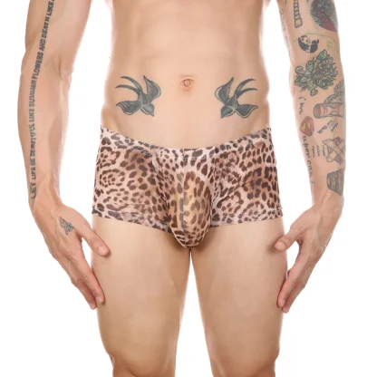 Sheer Leopard Pattern Boxer Brief - Image 2