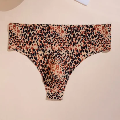 Leopard Pattern Seamless Thongs - Image 3