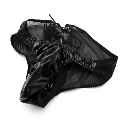 Lace-up Crotch Black G-string - Image 7