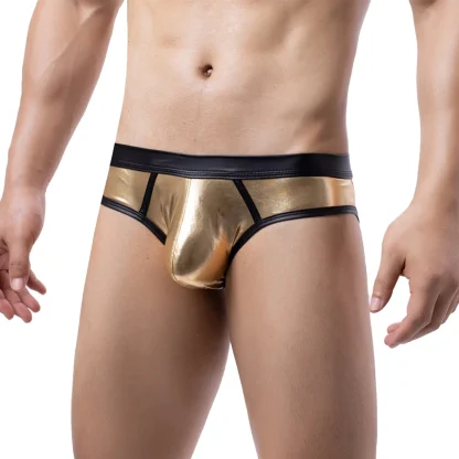 Wet Look Metallic Low-rise Brief
