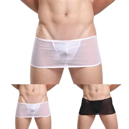 Ultra-thin Mesh Skirted Thong - Image 4