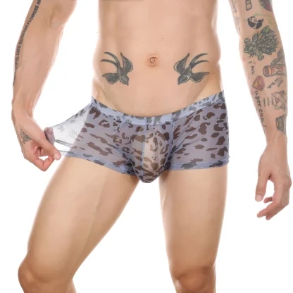 Sheer Leopard Pattern Boxer Brief - Image 4