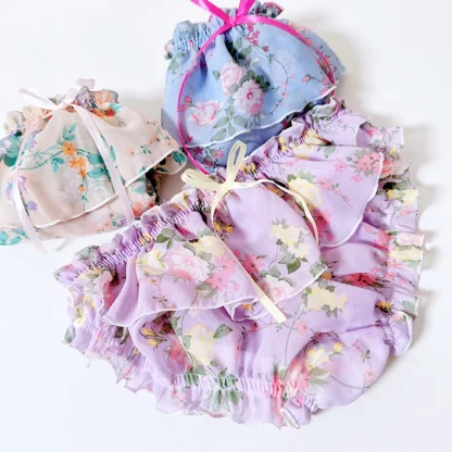 Cute Ruffle Mesh Floral Panties - Image 6
