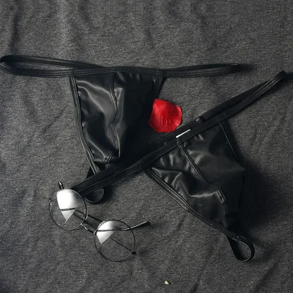 Sexy Plain Black G-string - Image 4