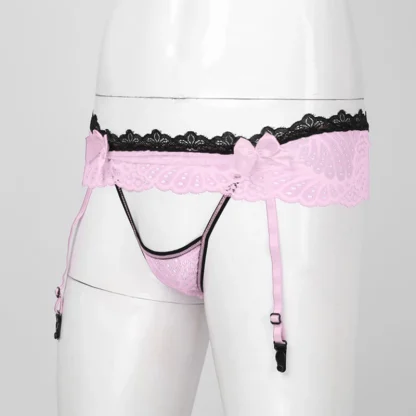 Playful Ruffle Lace Garter G-string - Image 4