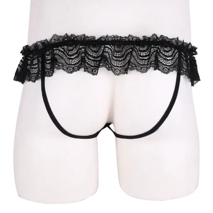 Playful Bowknot Lace Jockstrap - Image 9