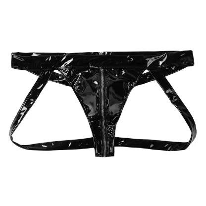 Shiny Zip Crotch Jockstrap - Image 5