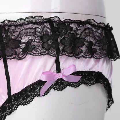Cute Bowknot Decor Lace Panties - Image 6