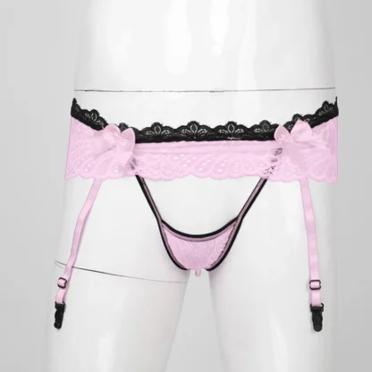 Playful Ruffle Lace Garter G-string - Image 3