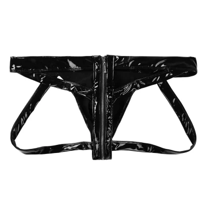 Shiny Zip Crotch Jockstrap - Image 4