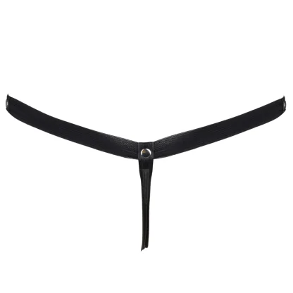 Snap Button Crotch Black G-string - Image 6