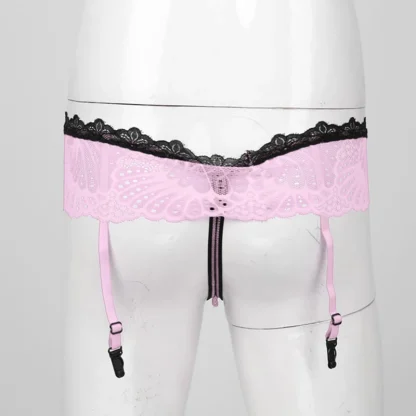 Playful Ruffle Lace Garter G-string - Image 5