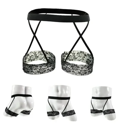 Elastic Sheer Lace Garter Belt - Image 5