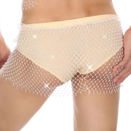Fishnet Drawstring Waist Skirt - Image 10