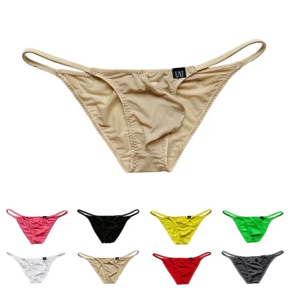 Solid Color String Bikini Brief - Image 9