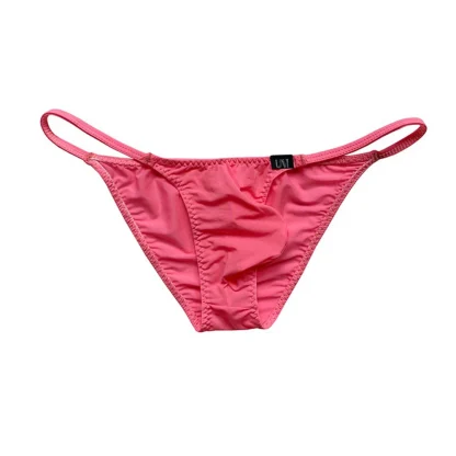 Solid Color String Bikini Brief - Image 4