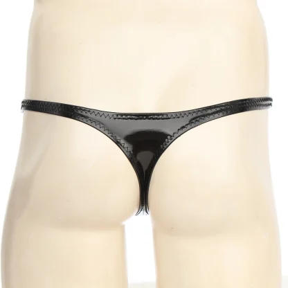 Sleek Black Crotchless Thong - Image 4