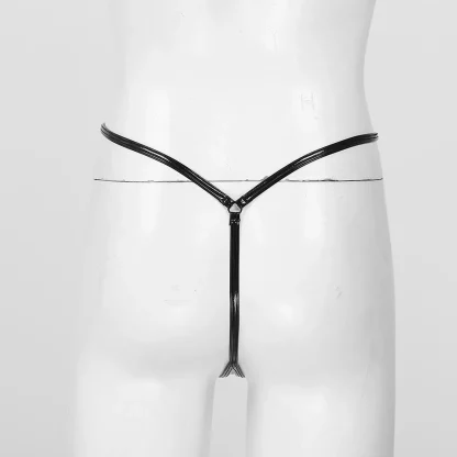 Sleek Black Zip Crotch G-string - Image 8