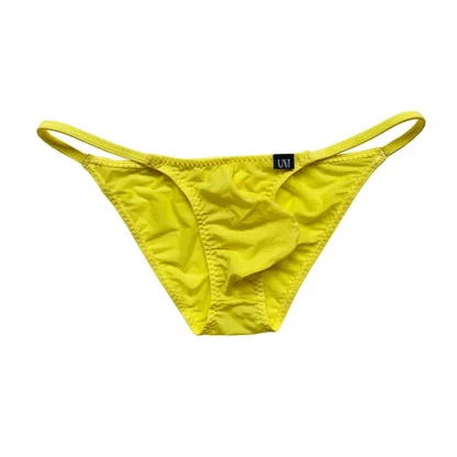 Solid Color String Bikini Brief - Image 3