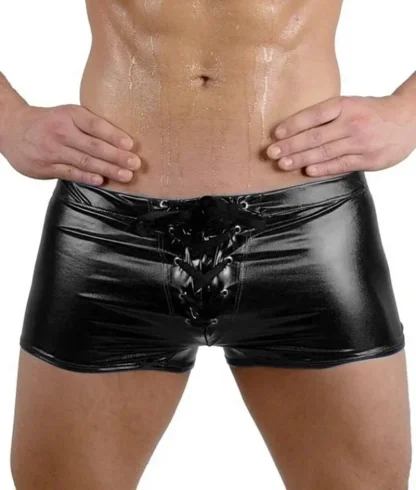 Lace-up Crotch Metallic Boxer Brief - Image 7