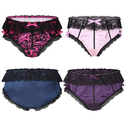 Cute Bowknot Decor Lace Panties - Image 15
