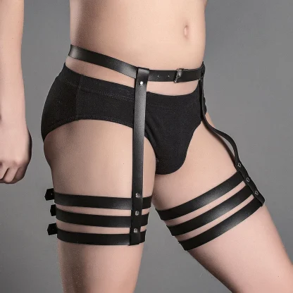 Multi Strap Thigh Black Harness - Image 2