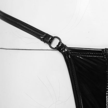 Sleek Black Zip Crotch G-string - Image 6