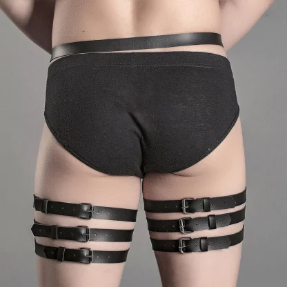 Multi Strap Thigh Black Harness - Image 4