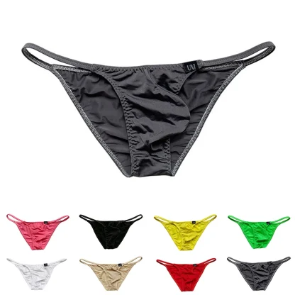 Solid Color String Bikini Brief - Image 11