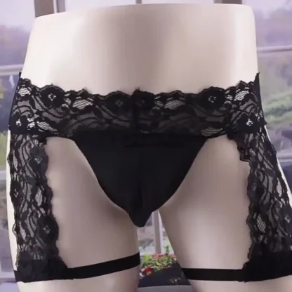 High Elasticity Sheer Lace Thong - Image 6