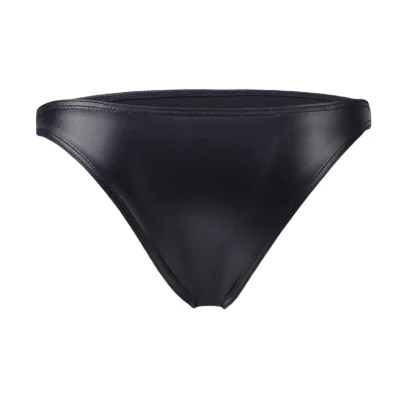 Zip Crotch Black Bikini Panties - Image 2