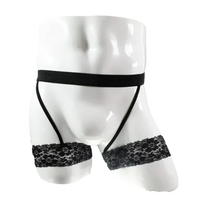 Elastic Sheer Lace Garter Belt - Image 3