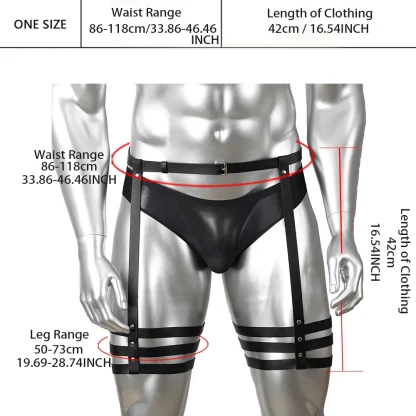 Multi Strap Thigh Black Harness - Image 7