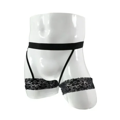 Elastic Sheer Lace Garter Belt - Image 4