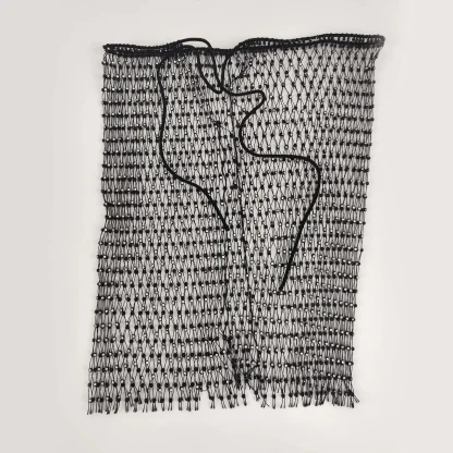 Fishnet Drawstring Waist Skirt - Image 8