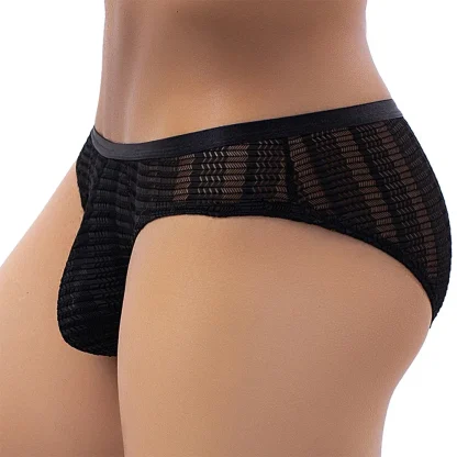 Breathable Mesh Black Brief - Image 2