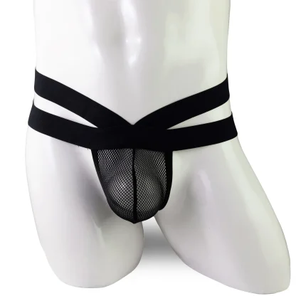 Double Strap Fishnet Thong - Image 6