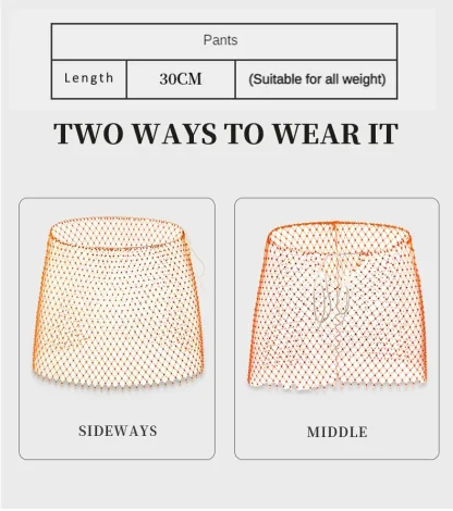 Fishnet Drawstring Waist Skirt - Image 12