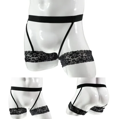 Elastic Sheer Lace Garter Belt - Image 7