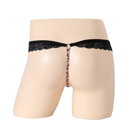 Sexy Cutout Sheer Lace G-string - Image 3